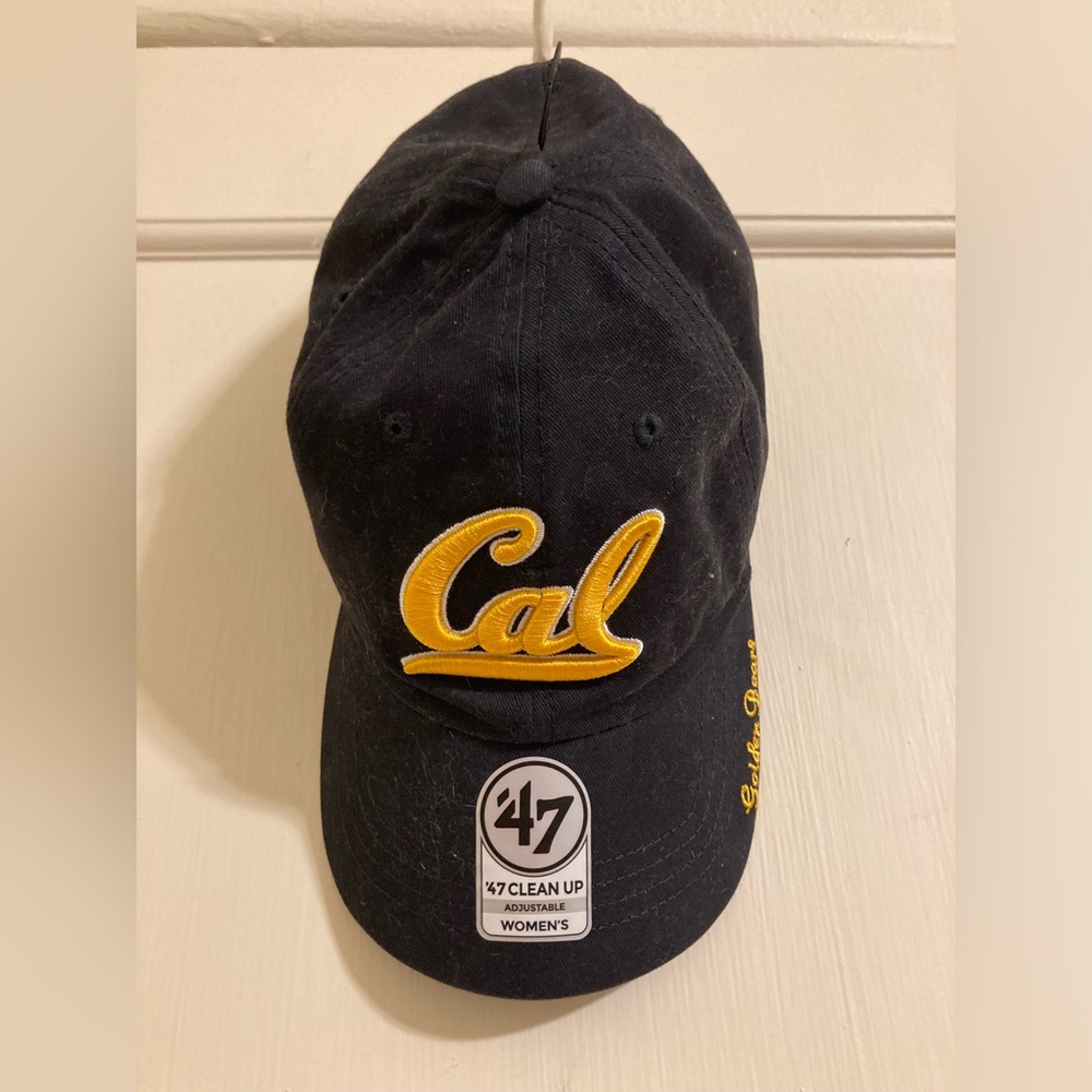 Womens Cal State Adjustable baseball cap hat navy and yellow